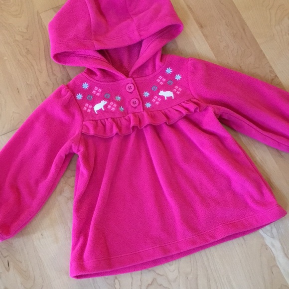 Child of Mine by Carter’s Hot Pink Fleece Hoodie - Picture 4 of 9